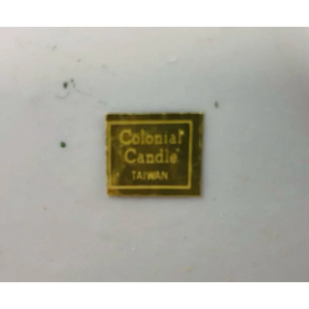 Colonial Candle Holder Winter Blue Ceramic Building Snow Tea Light Votive Holder - Picture 10 of 10